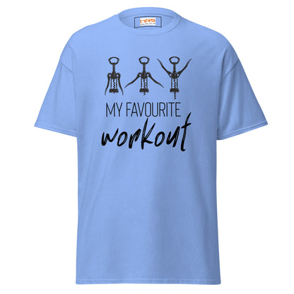 My Favourite Workout T-Shirt | Funny Gym Exercise Tee - Carolina Blue - T-Shirts Online