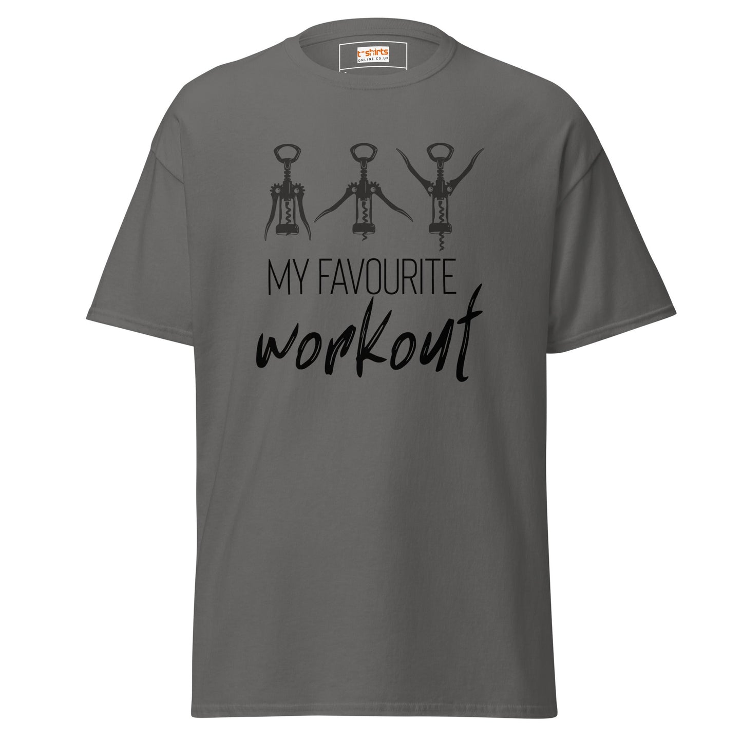 My Favourite Workout T-Shirt | Funny Gym Exercise Tee - Charcoal - T-Shirts Online