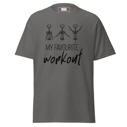 My Favourite Workout T-Shirt | Funny Gym Exercise Tee - Charcoal - T-Shirts Online