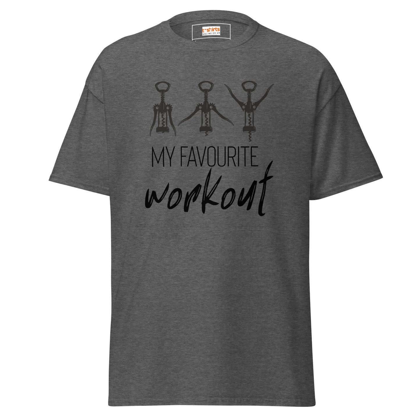 My Favourite Workout T-Shirt | Funny Gym Exercise Tee - Dark Heather - T-Shirts Online