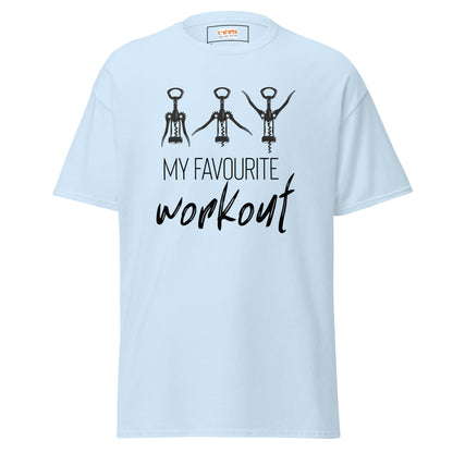 My Favourite Workout T-Shirt | Funny Gym Exercise Tee - Light Blue - T-Shirts Online