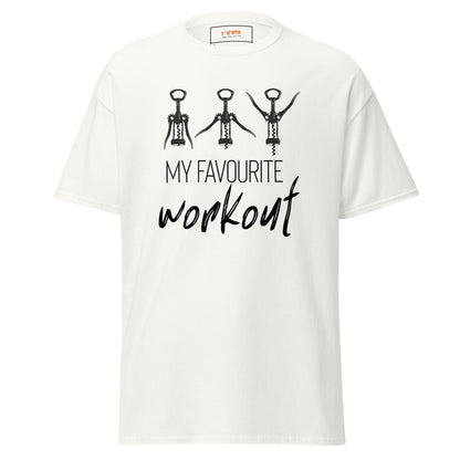 My Favourite Workout T-Shirt | Funny Gym Exercise Tee - White - T-Shirts Online
