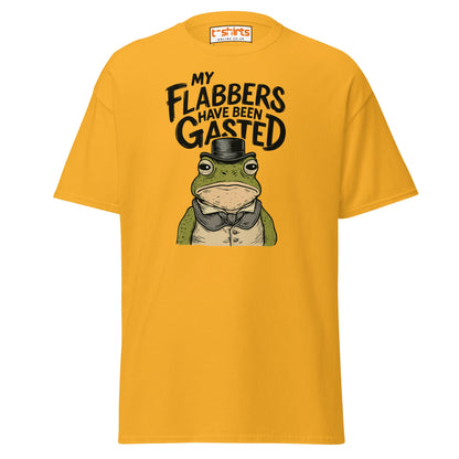 My Flabbers Have Been Gasted Funny Frog T-Shirt - Gold - T-Shirts Online