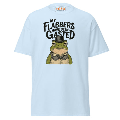 My Flabbers Have Been Gasted Funny Frog T-Shirt - Light Blue - T-Shirts Online