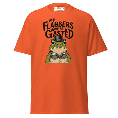 My Flabbers Have Been Gasted Funny Frog T-Shirt - Orange - T-Shirts Online
