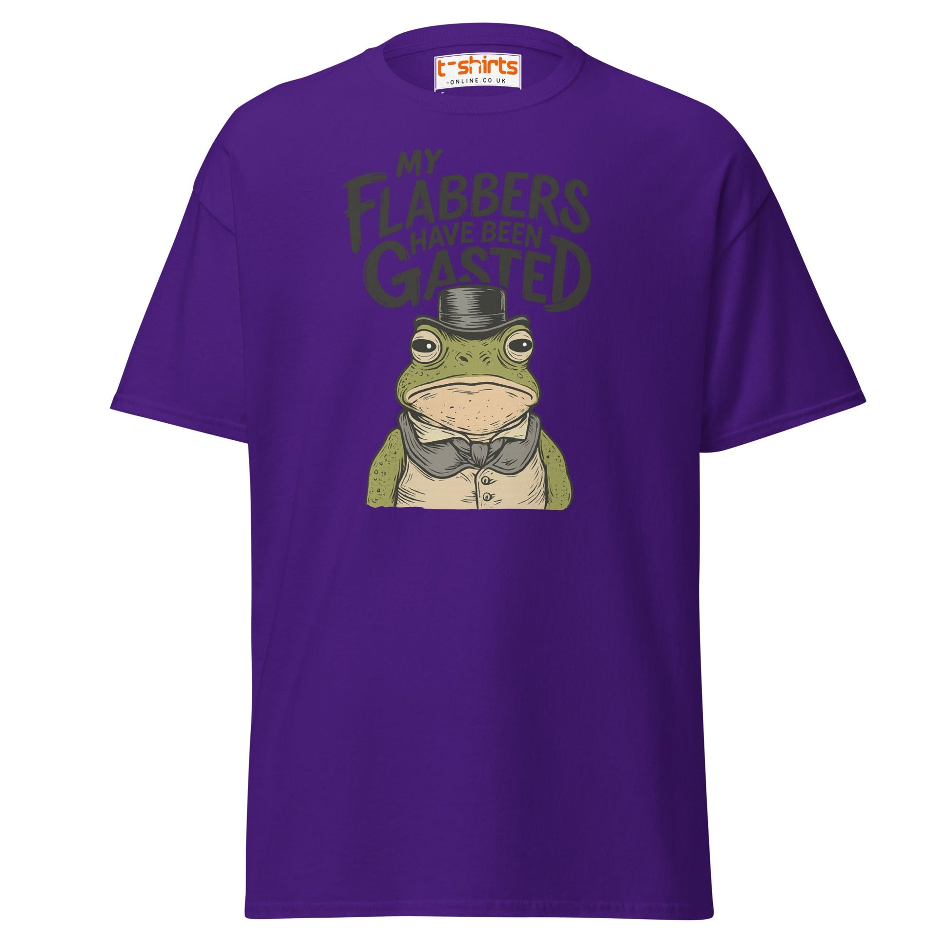 My Flabbers Have Been Gasted Funny Frog T-Shirt - Purple - T-Shirts Online