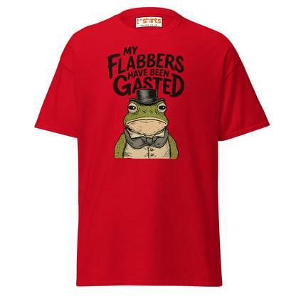 My Flabbers Have Been Gasted Funny Frog T-Shirt - Red - T-Shirts Online