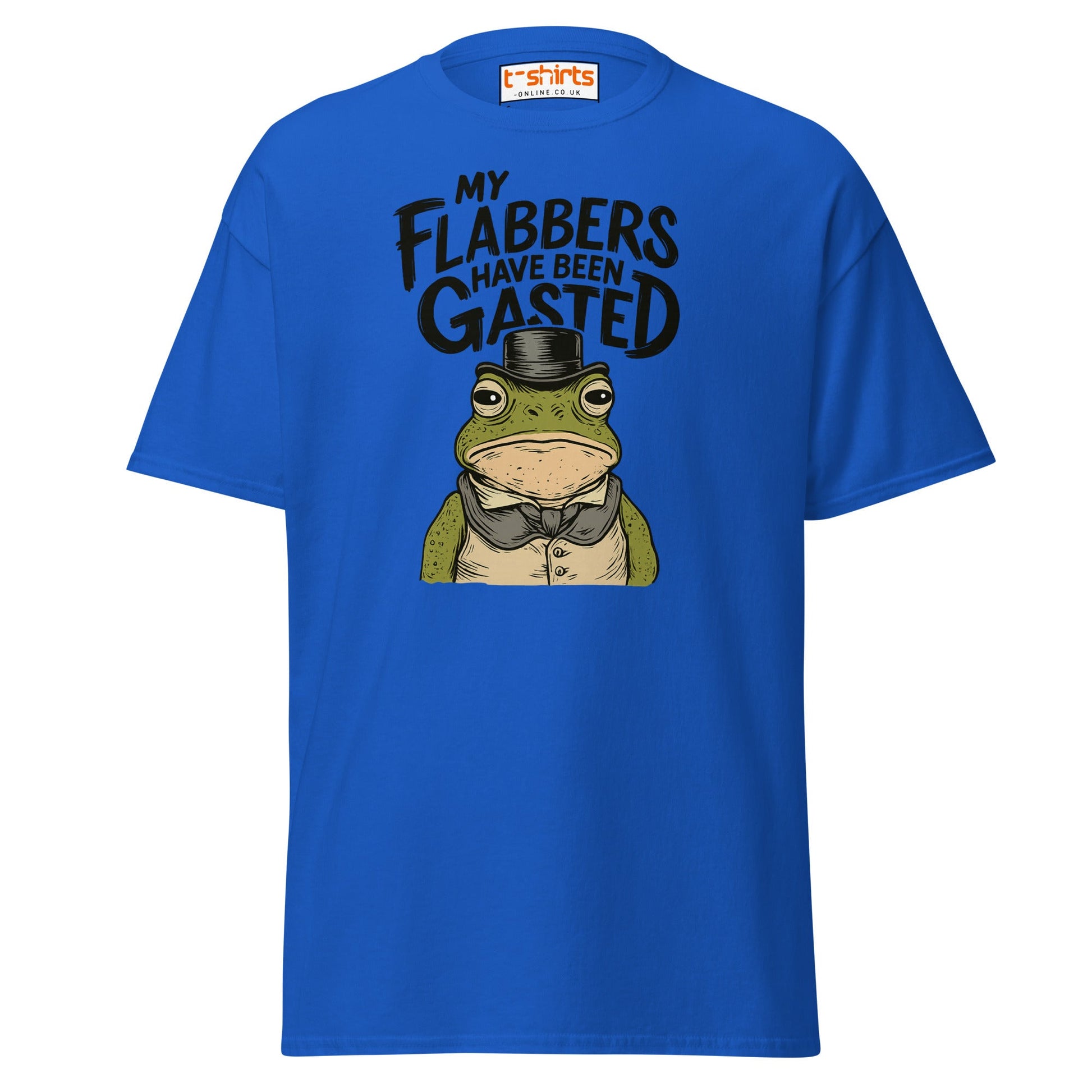 My Flabbers Have Been Gasted Funny Frog T-Shirt - Royal - T-Shirts Online
