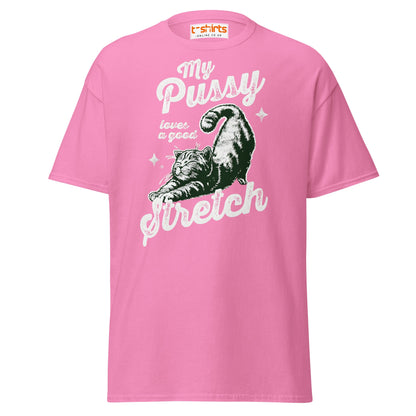 My Pussy Loves a Good Stretch T-Shirt | Funny Cat Tee - Azalea - T-Shirts Online