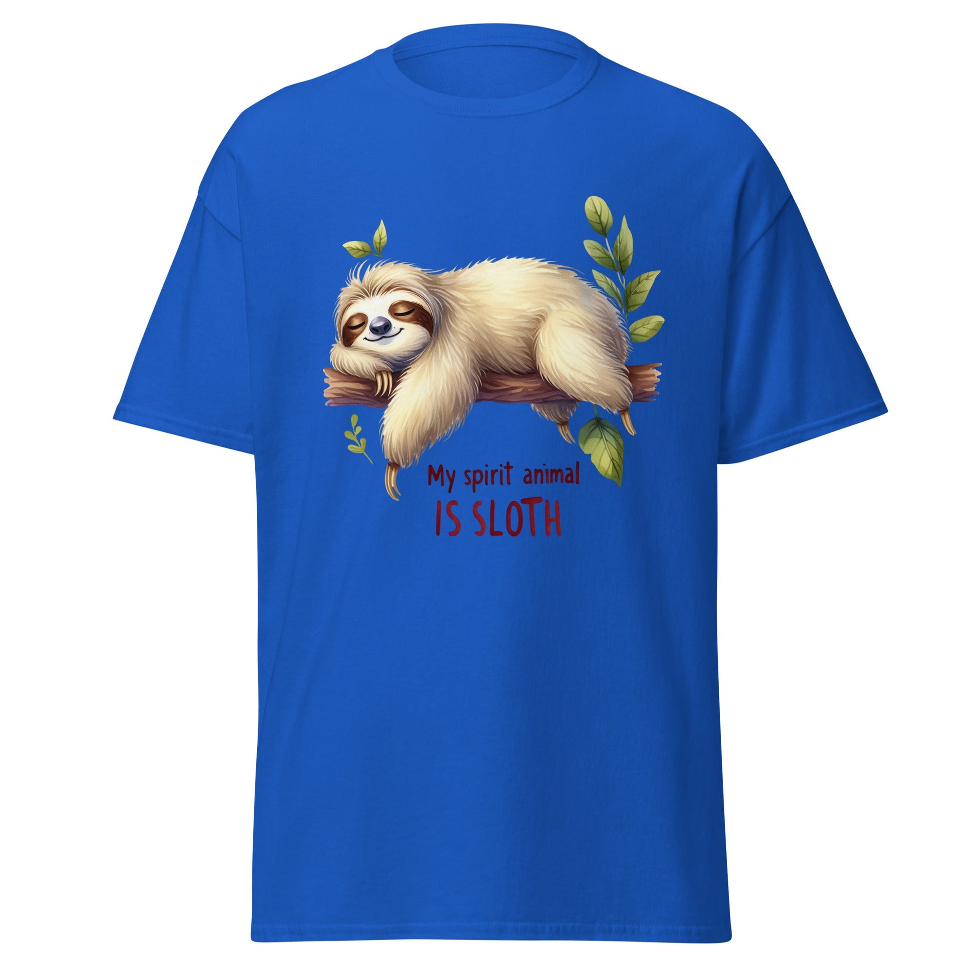 My Spirit Animal is Sloth | Sloth T-Shirt - Royal - T-Shirts Online