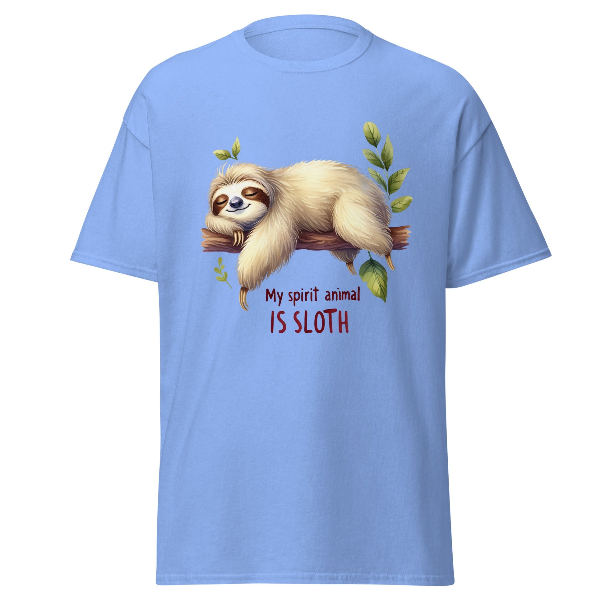 My Spirit Animal is Sloth | Sloth T-Shirt - Carolina Blue - T-Shirts Online