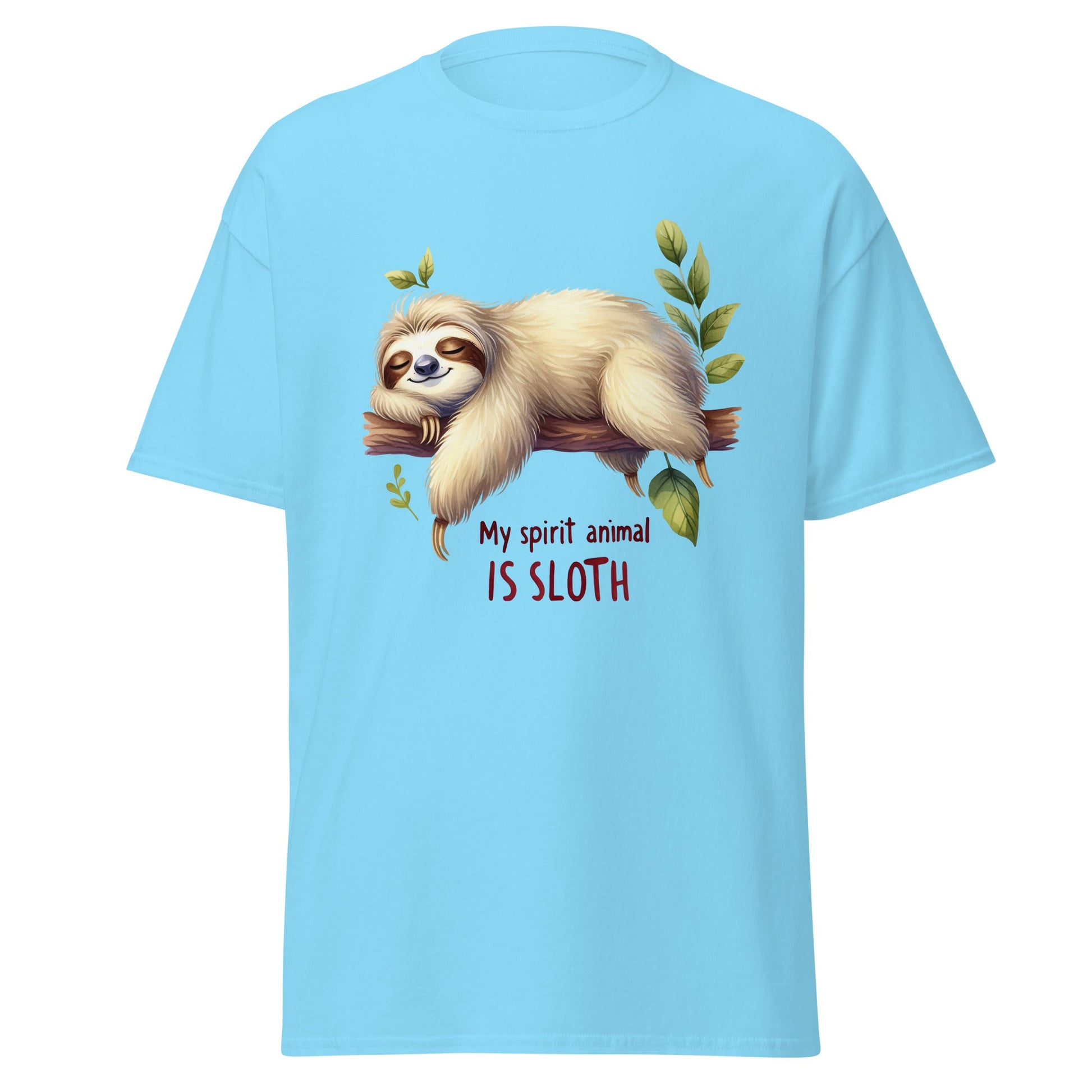My Spirit Animal is Sloth | Sloth T-Shirt - Sky - T-Shirts Online