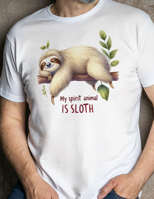 My Spirit Animal is Sloth | Sloth T-Shirt - Black - T-Shirts Online