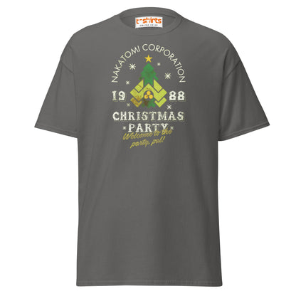 Nakatomi Christmas Party 1988 T-Shirt - Charcoal - T-Shirts Online