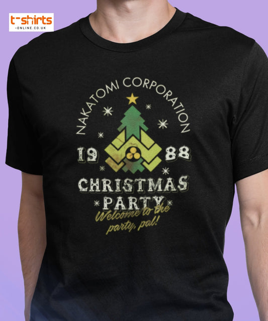 Nakatomi Christmas Party 1988 T-Shirt - Maroon - T-Shirts Online