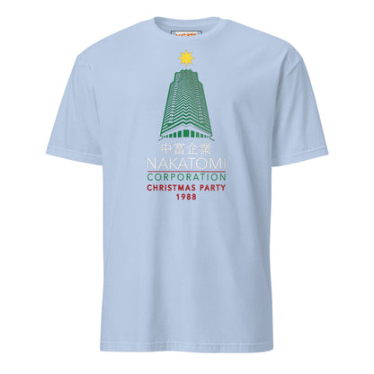 Nakatomi Christmas Party T-Shirt | Movie Homage Tee - Light Blue - T-Shirts Online