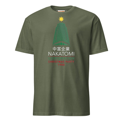 Nakatomi Christmas Party T-Shirt | Movie Homage Tee - Military Green - T-Shirts Online