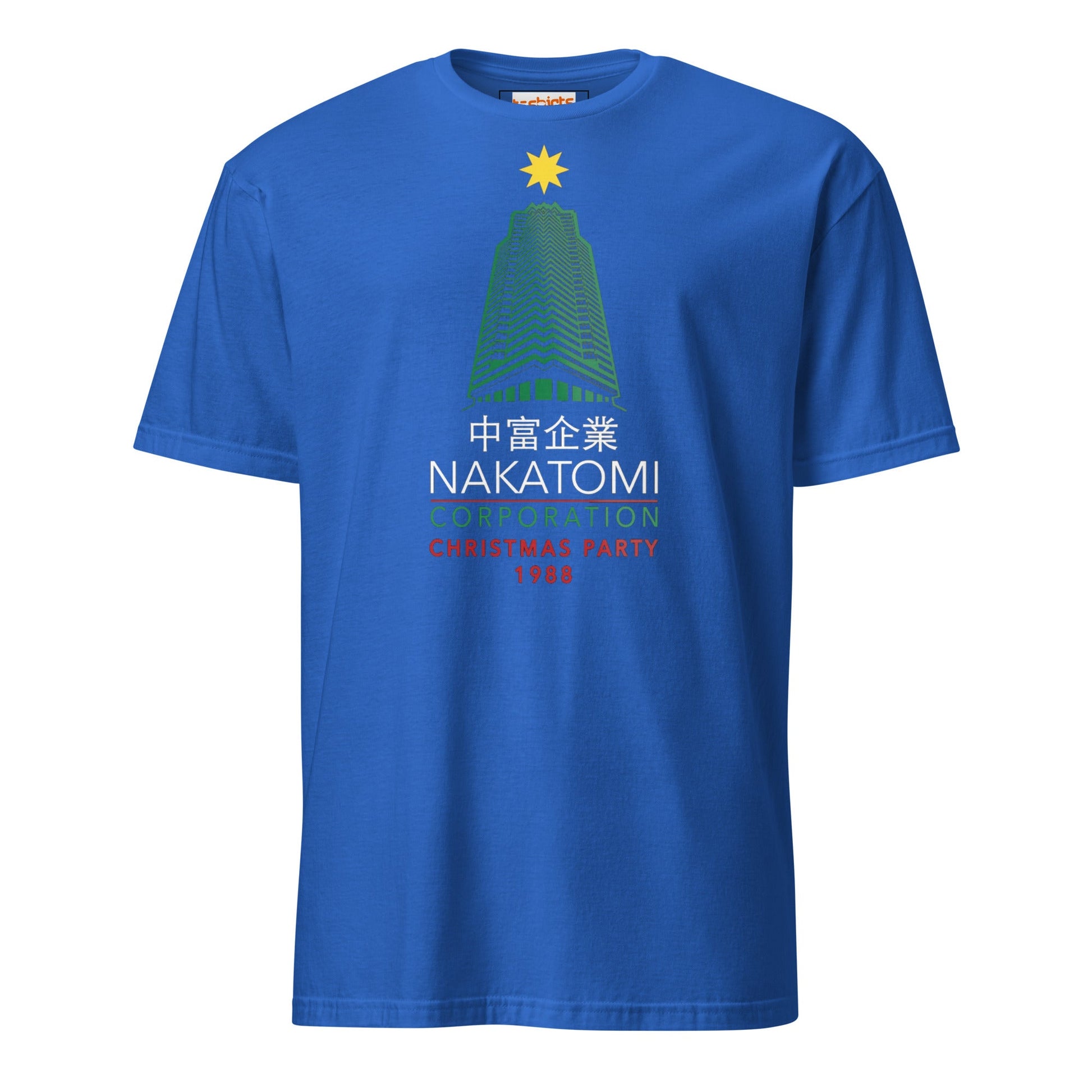 Nakatomi Christmas Party T-Shirt | Movie Homage Tee - Royal - T-Shirts Online