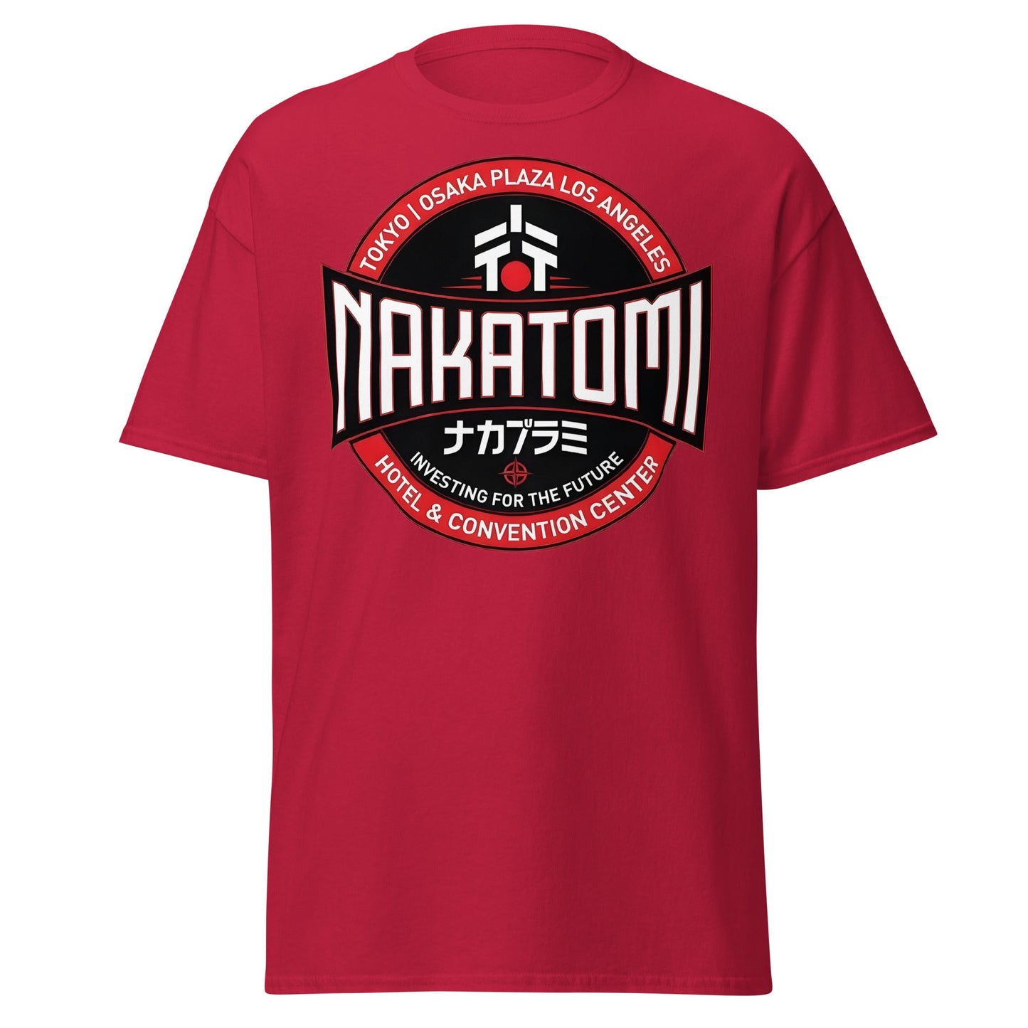 Nakatomi Plaza T-Shirt - Iconic 80s Action Movie Fan Tee - Cardinal - T-Shirts Online