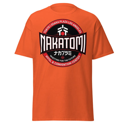 Nakatomi Plaza T-Shirt - Iconic 80s Action Movie Fan Tee - Orange - T-Shirts Online