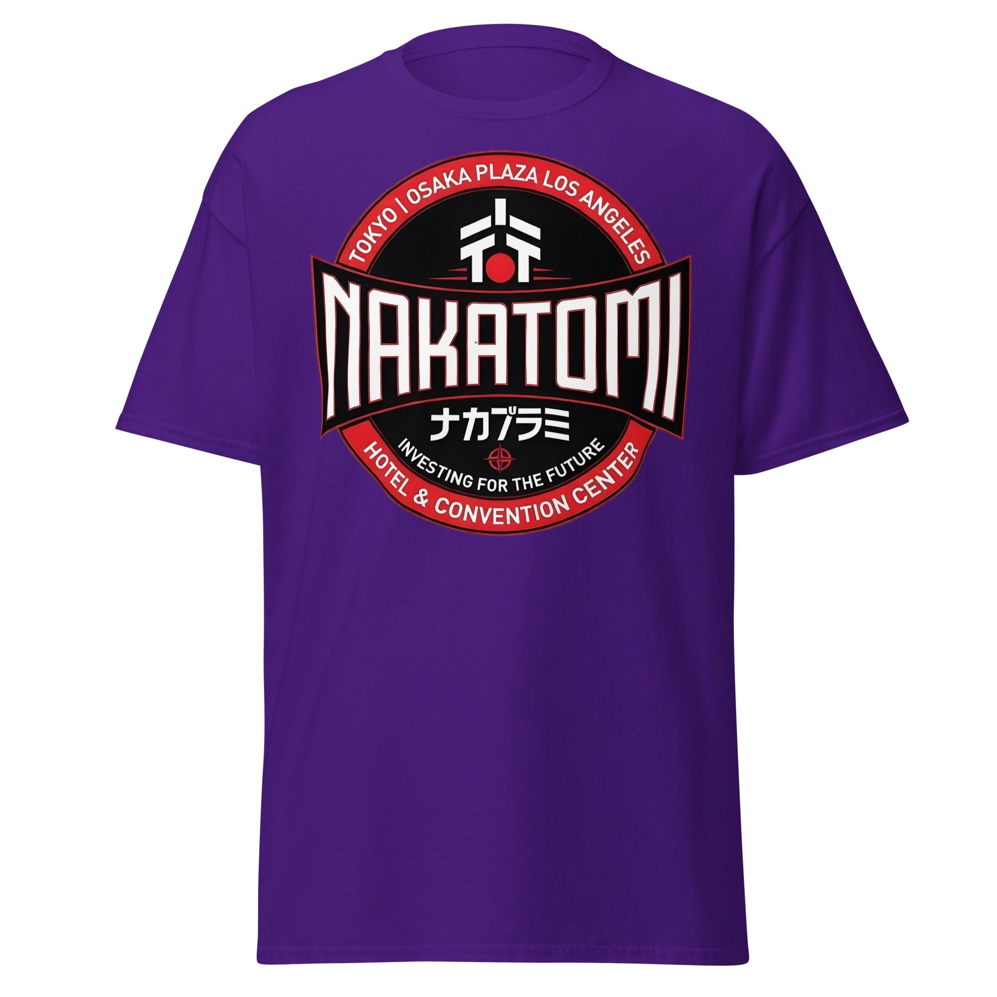 Nakatomi Plaza T-Shirt - Iconic 80s Action Movie Fan Tee - Purple - T-Shirts Online