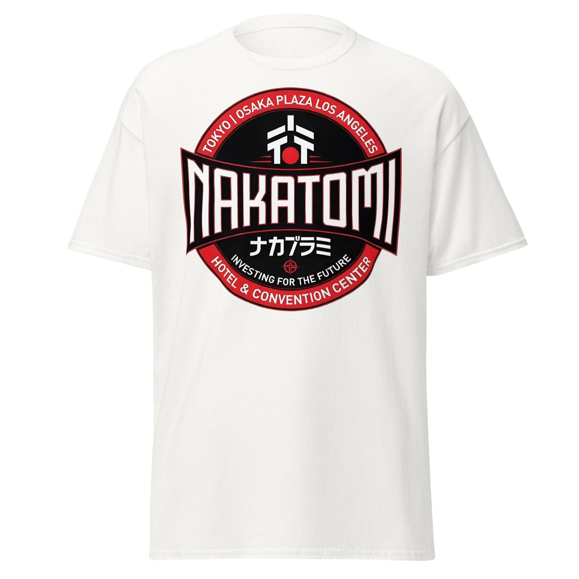 Nakatomi Plaza T-Shirt - Iconic 80s Action Movie Fan Tee - White - T-Shirts Online