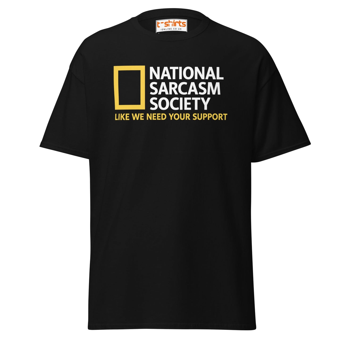 National Sarcasm Society Funny Parody T-Shirt - Black - T-Shirts Online