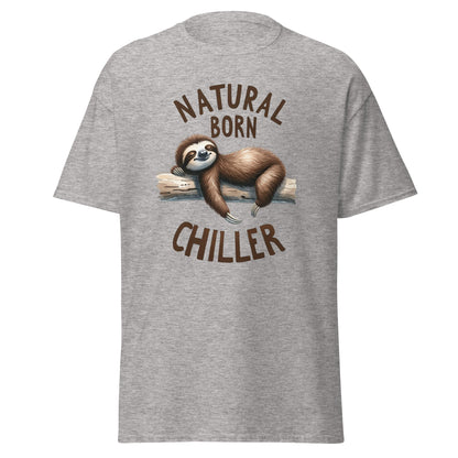 Natural Born Chiller | Sloth T-Shirt - Sport Grey - T-Shirts Online