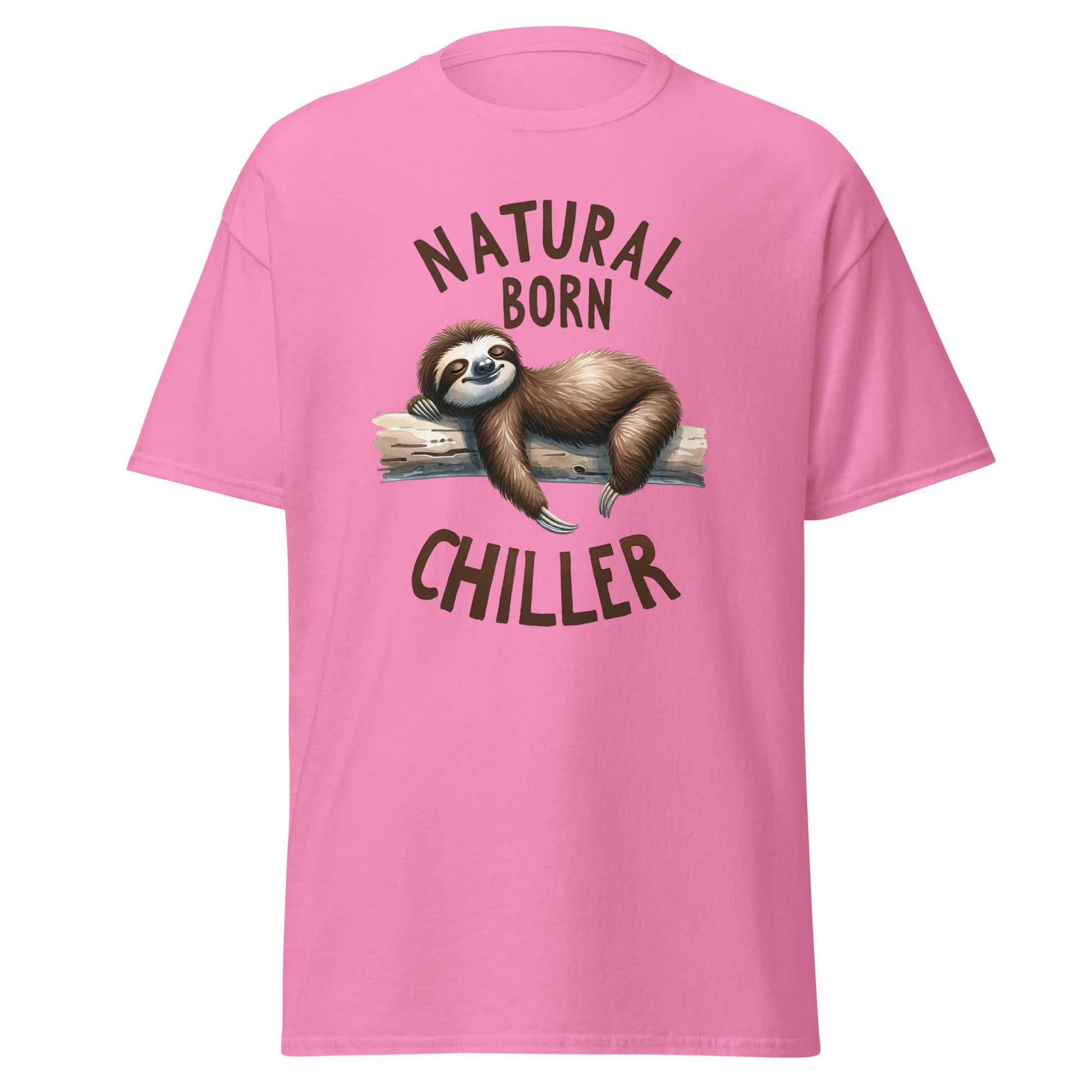 Natural Born Chiller | Sloth T-Shirt - Azalea - T-Shirts Online