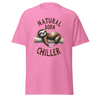 Natural Born Chiller | Sloth T-Shirt - Azalea - T-Shirts Online