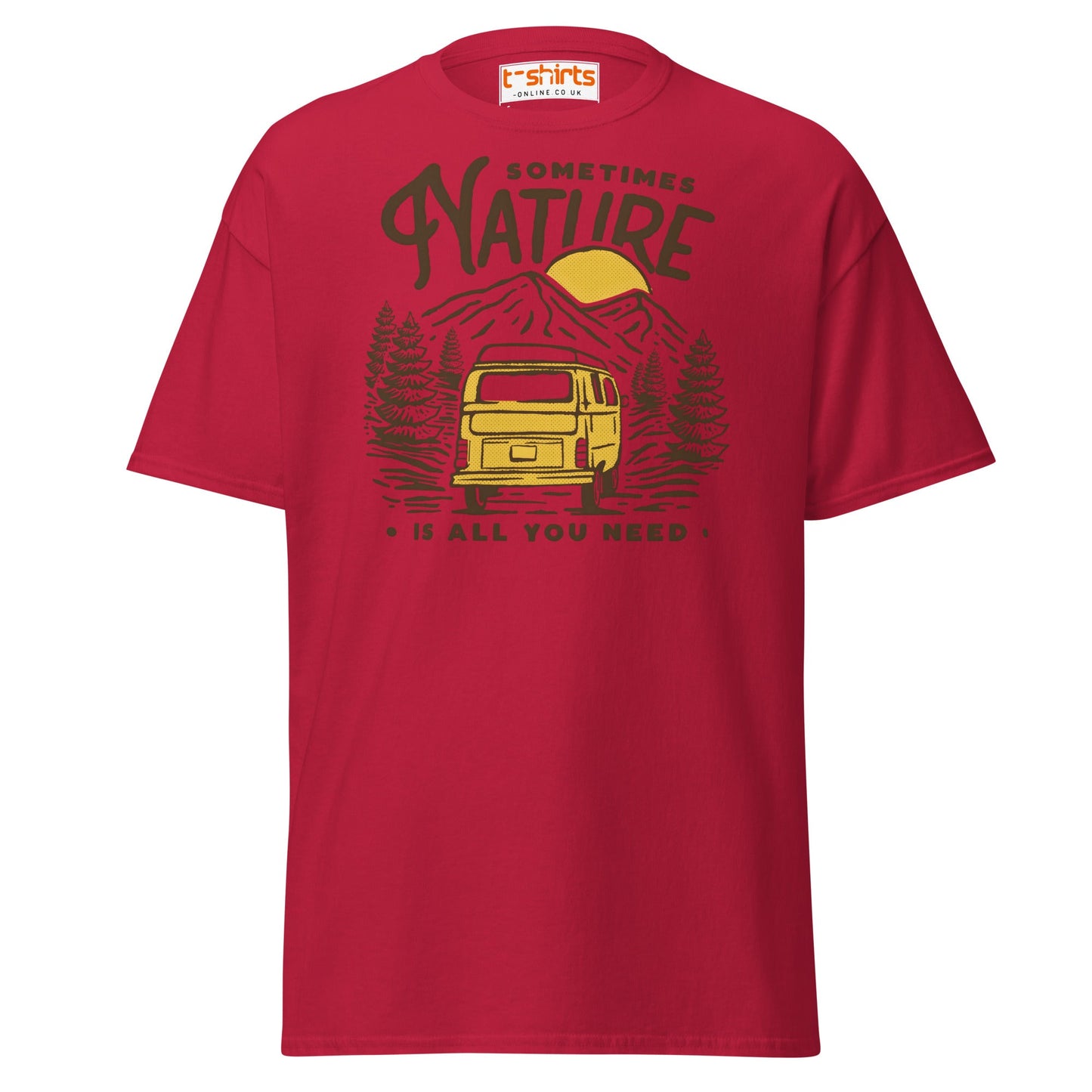 Nature Is All You Need T-Shirt | Adventure Van Tee - Cardinal - T-Shirts Online