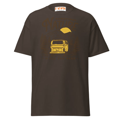 Nature Is All You Need T-Shirt | Adventure Van Tee - Dark Chocolate - T-Shirts Online