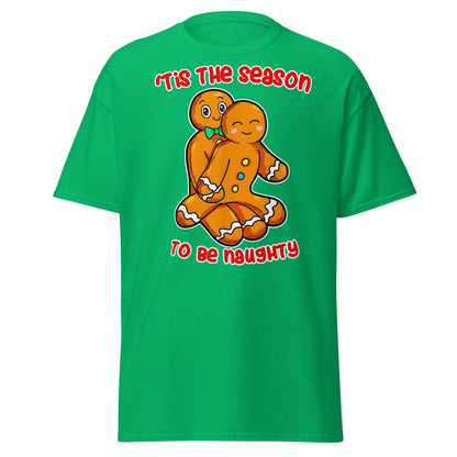 Naughty Gingerbread Christmas T-Shirt - Adult Humor Tee - Irish Green - T-Shirts Online