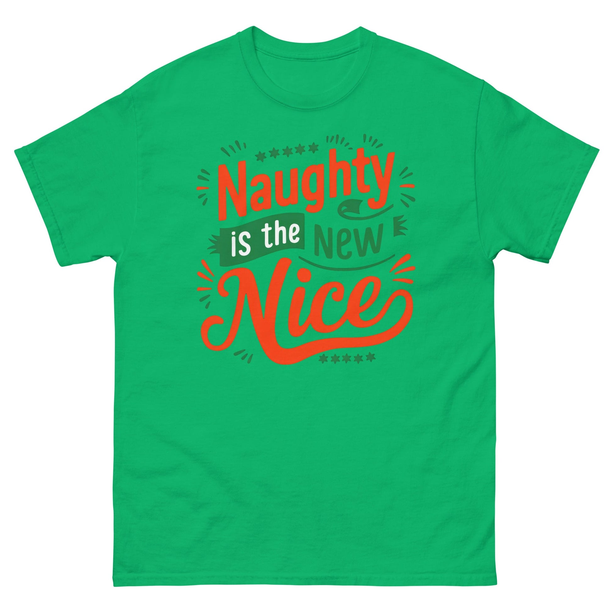 Naughty Is New Nice | Christmas T-Shirt - Irish Green - T-Shirts Online