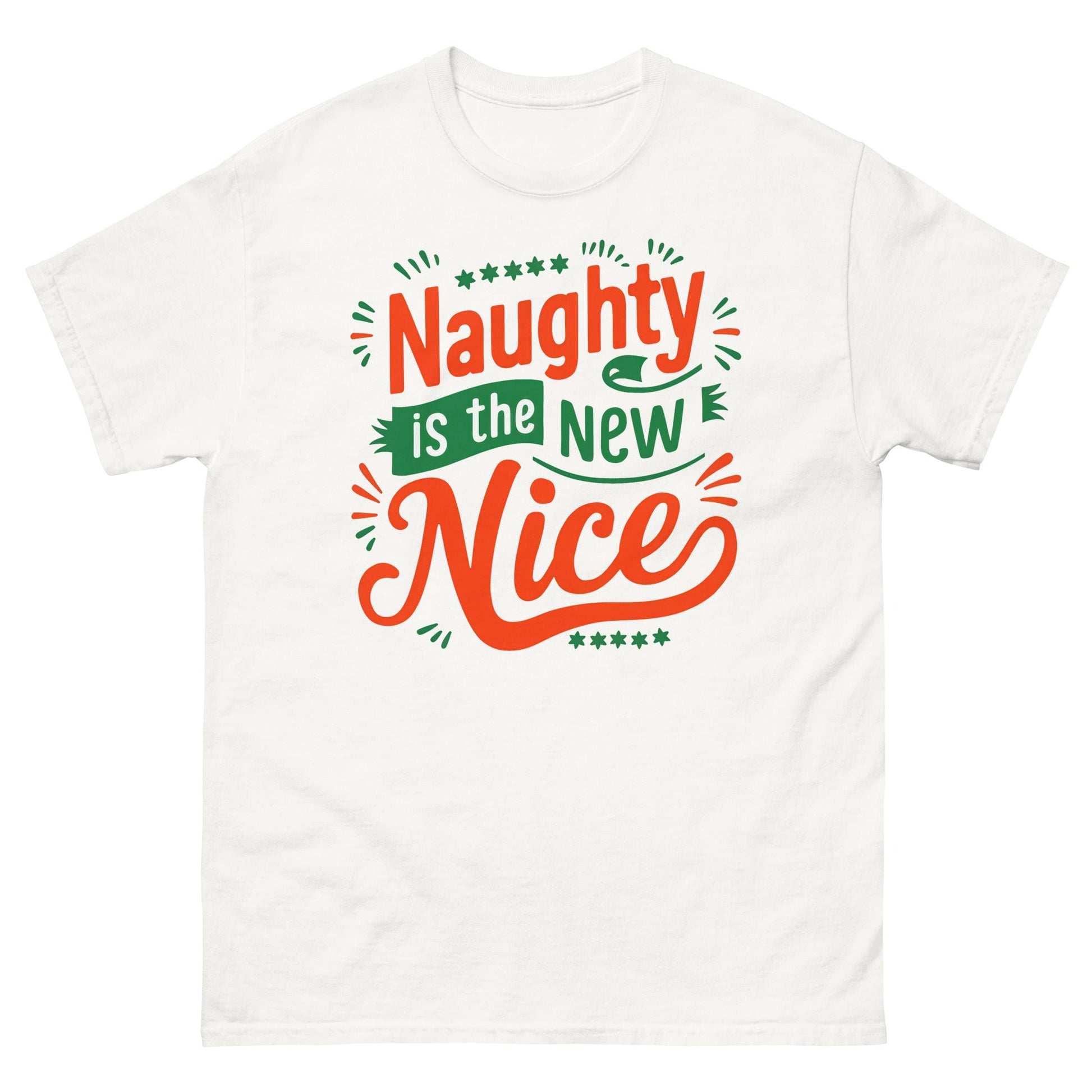 Naughty Is New Nice | Christmas T-Shirt - White - T-Shirts Online