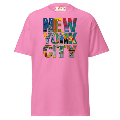 New York City Landmarks T-Shirt – NYC Graphic Tee - Azalea - T-Shirts Online