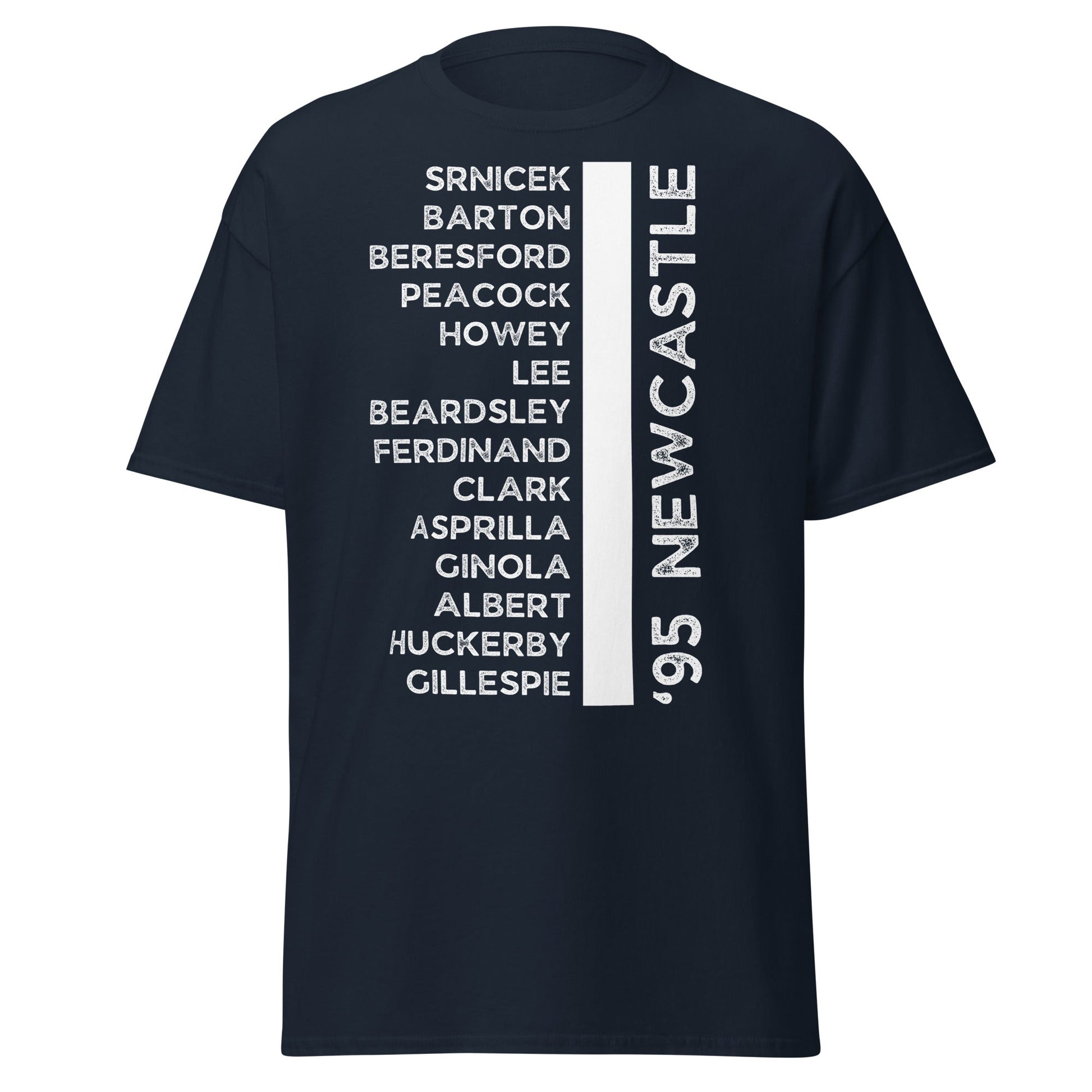 Newcastle 95/96 Legends T-Shirt - Retro Football Fan Tee - Navy - T-Shirts Online