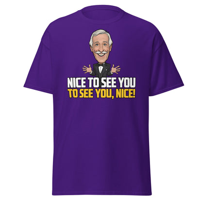 Nice To See You To See You Nice T-Shirt | Retro Game Show Tee - Purple - T-Shirts Online