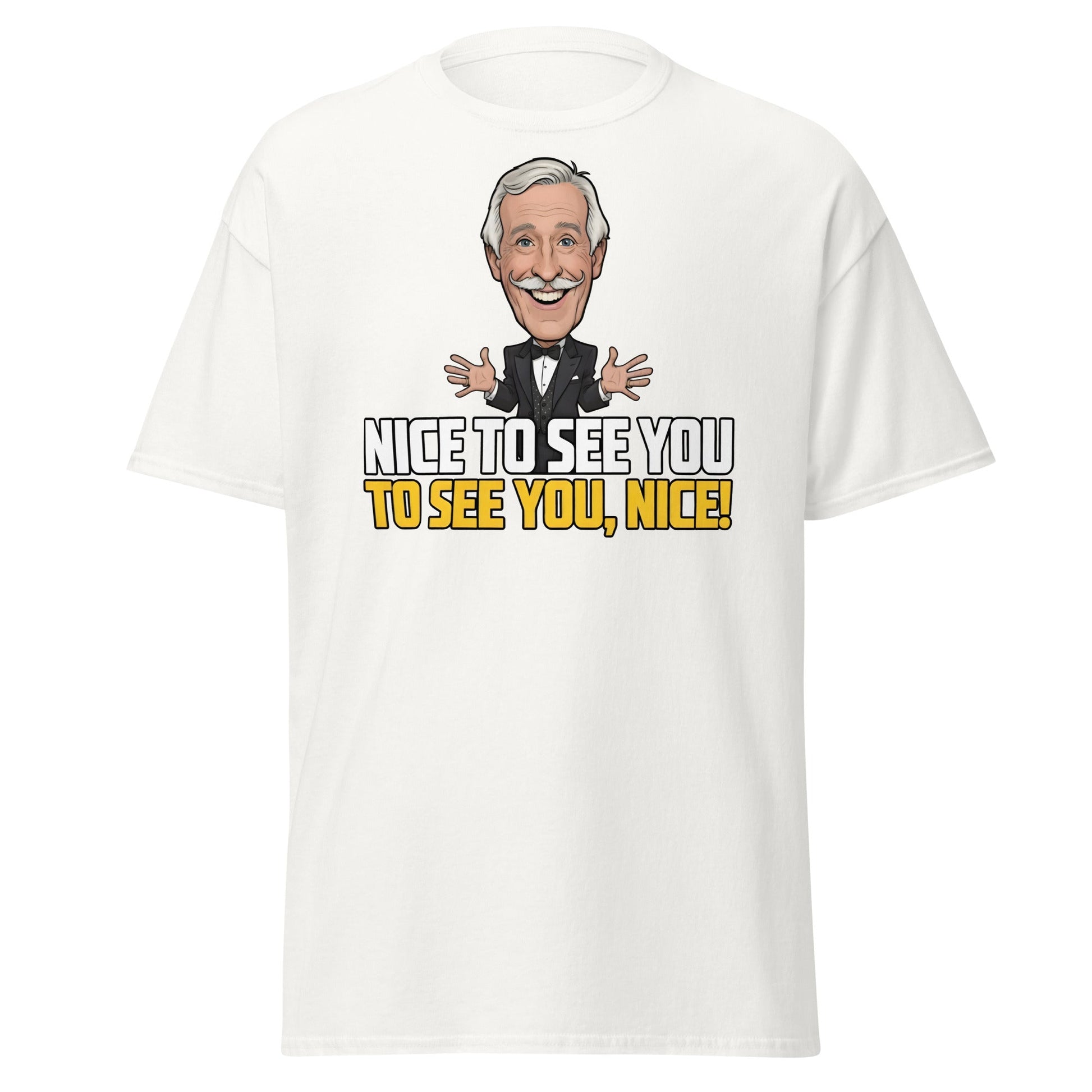 Nice To See You To See You Nice T-Shirt | Retro Game Show Tee - White - T-Shirts Online