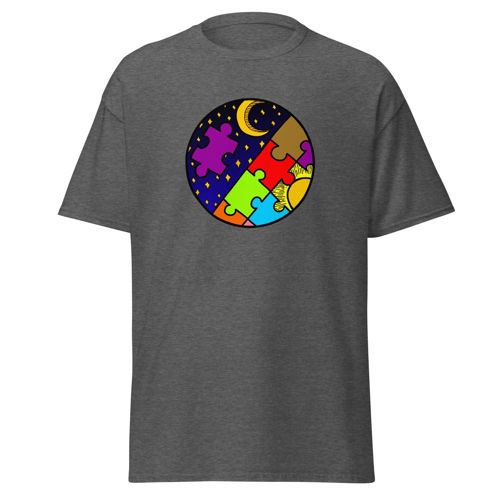 Night & Day | Abstract T-Shirt - Dark Heather - T-Shirts Online