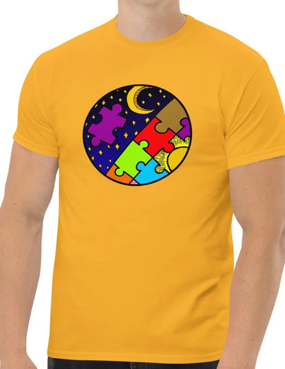 Night & Day | Abstract T-Shirt - Royal - T-Shirts Online