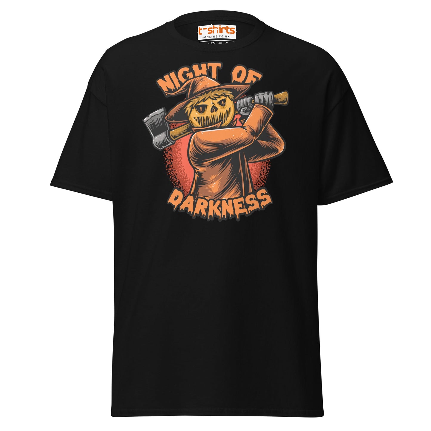 Night of Darkness Halloween Scarecrow T-Shirt - Black - T-Shirts Online
