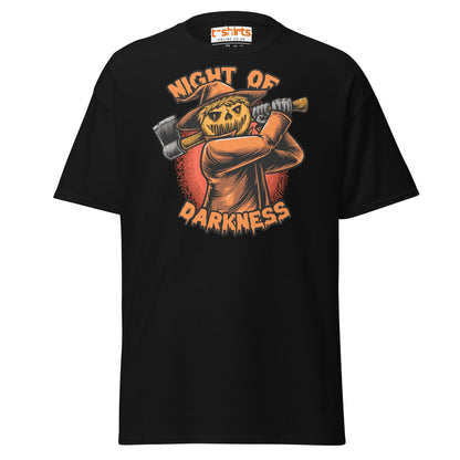 Night of Darkness Halloween Scarecrow T-Shirt - Black - T-Shirts Online