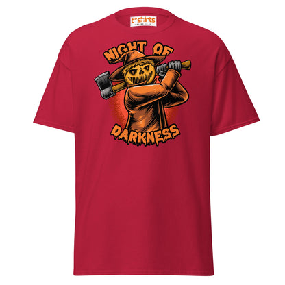 Night of Darkness Halloween Scarecrow T-Shirt - Cardinal - T-Shirts Online