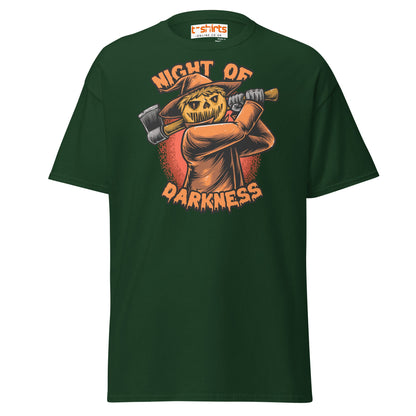 Night of Darkness Halloween Scarecrow T-Shirt - Forest Green - T-Shirts Online