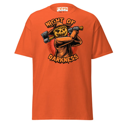 Night of Darkness Halloween Scarecrow T-Shirt - Orange - T-Shirts Online