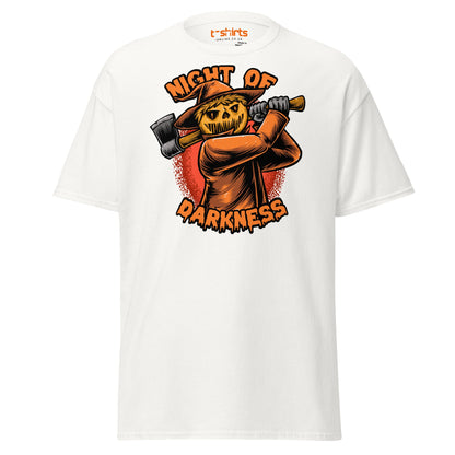 Night of Darkness Halloween Scarecrow T-Shirt - White - T-Shirts Online
