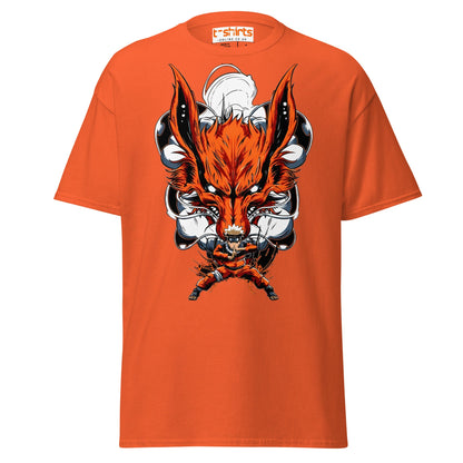 Nine Tails Power T-Shirt | Epic Anime Warrior Tee - Orange - T-Shirts Online