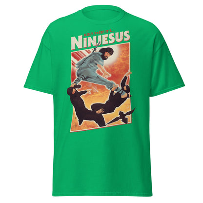 Ninjesus Holy F*ck Parody Funny Adult T-Shirt - Irish Green - T-Shirts Online