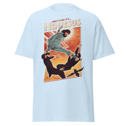 Ninjesus Holy F*ck Parody Funny Adult T-Shirt - Light Blue - T-Shirts Online